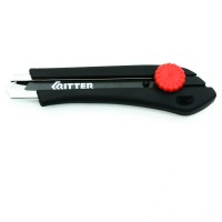 Нож 18 мм технический усиленный, сталь SK2 Black, ABS пластик Soft-touch, Comfort Ritter HT40123180