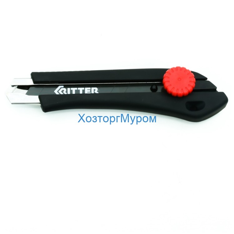 Нож 18 мм технический усиленный, сталь SK2 Black, ABS пластик Soft-touch, Comfort Ritter HT40123180