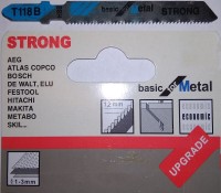Пилка для эл.лобзика 50/75/1,2 мм, Т118B, Strong, HSS, по металлу