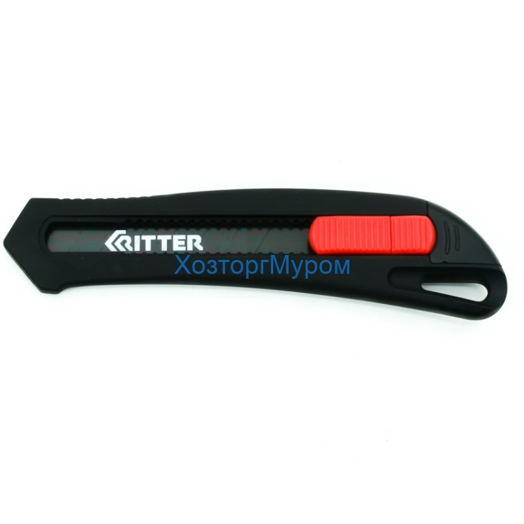 Нож 18 мм технический усиленный, пластик Soft-touch, Ritter HT40121180