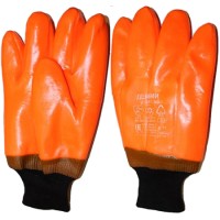 Перчатки х/б обливные (оранжевые) резинка