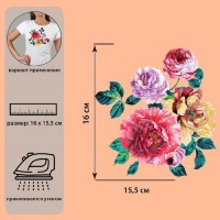 Термотрансфер «Цветы», 17 × 16 см