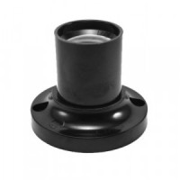 Эл. патрон Е-27 настенный прямой черный, карболитовый General GLH-E27-CAR-C-B 474005