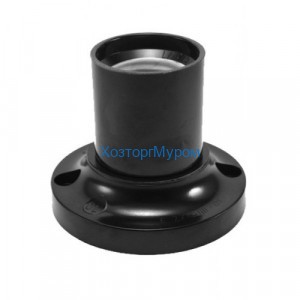 Эл. патрон Е-27 настенный прямой черный, карболитовый General GLH-E27-CAR-C-B 474005