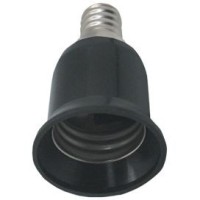 Переходник с цоколя E14 на E27 черный Ecola A4T17BEAY