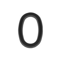 Цифра дверная Fuaro "0" самоклеящаяся ABS (50х37) BL черный