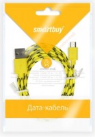Дата-кабель USB - micro USB, нейлон, длина 1,2 м, желтый, Smartbuy iK-12n yellow