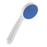 Лейка для душа 1-н режим,  пластик, цвет белый с синей вставкой, ZEIN Z0210