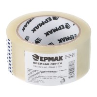 Скотч 48 мм х 95 м, прозрачный, упаковочный, Ермак