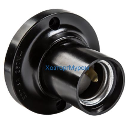 Эл. патрон Е-27 НПК настенный прямой карболитовый